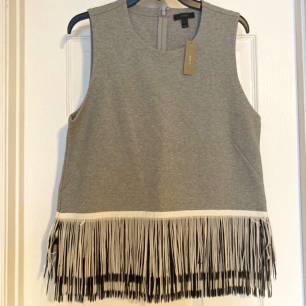 J Crew Fringe Shell
